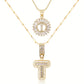 💖Paquete de 2 collares con colgante de inicial