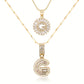 💖Paquete de 2 collares con colgante de inicial