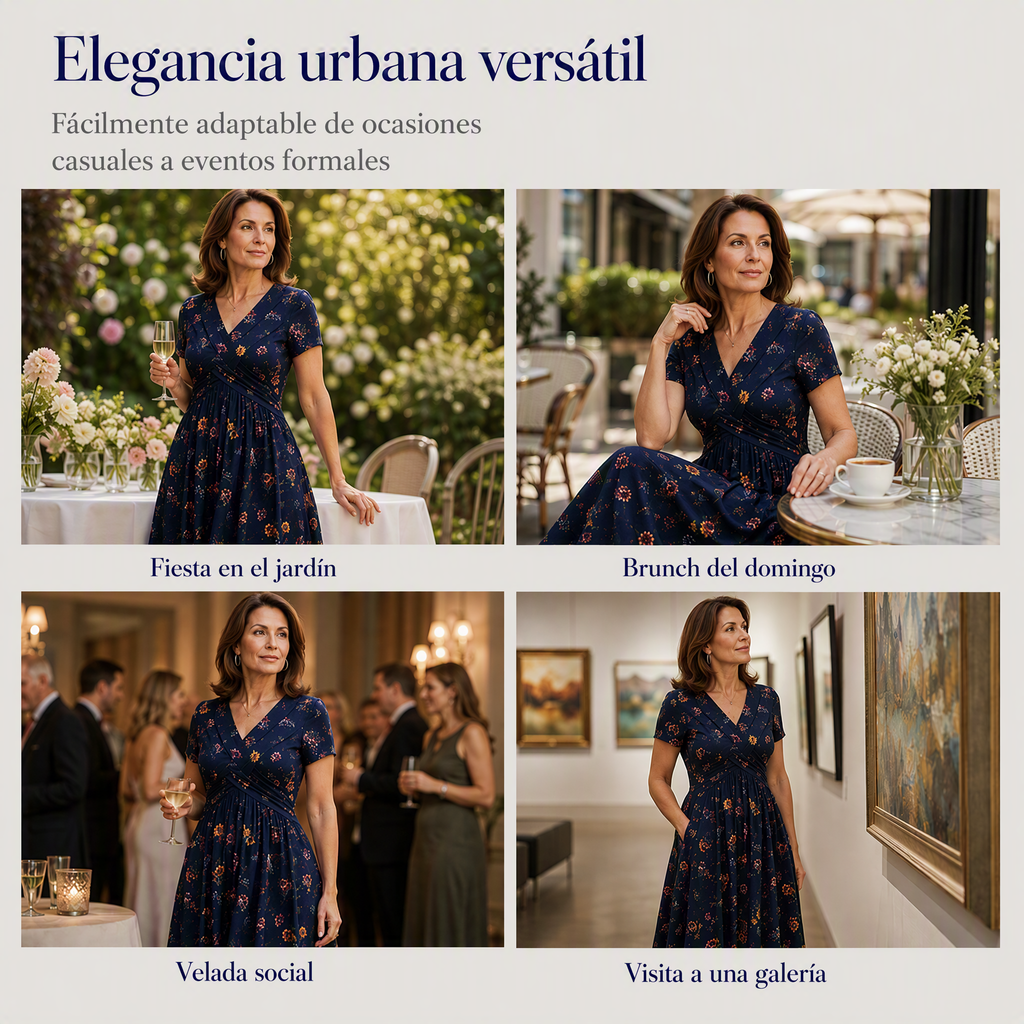 👗🔥 ¡OFERTA 50% OFF! Vestido Floral de Mujer con Escote en V – Elegante, Favorecedor y Perfecto para Cualquier Ocasión ✨