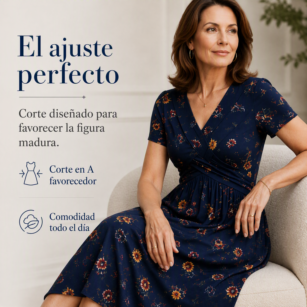 👗🔥 ¡OFERTA 50% OFF! Vestido Floral de Mujer con Escote en V – Elegante, Favorecedor y Perfecto para Cualquier Ocasión ✨