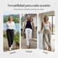 📢📢 ¡50% DE DESCUENTO! ⏰Pantalones de pierna ancha de lino y algodón para mujer con cintura elástica