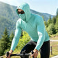 Sudadera con capucha ligera para hombre, secado rápido y protección UV