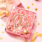 Pendientes de triple aro con diamantes