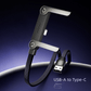 🔥🏆 ¡Más de 50.000 unidades vendidas!💥 Cable cargador con soporte invisible 2 en 1: cable de carga rápida de 240 W con soporte para teléfono integrado.