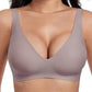 💕 Sujetadores sin aros cómodos para mujer de Jelly Wireless: sujetadores push-up, sujetadores sin costuras para camisetas y sujetadores de escote en V profundo para el día a día