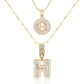 💖Paquete de 2 collares con colgante de inicial