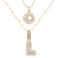 💖Paquete de 2 collares con colgante de inicial