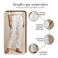 📢📢 ¡50% DE DESCUENTO! ⏰Pantalones de pierna ancha de lino y algodón para mujer con cintura elástica