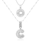 💖Paquete de 2 collares con colgante de inicial