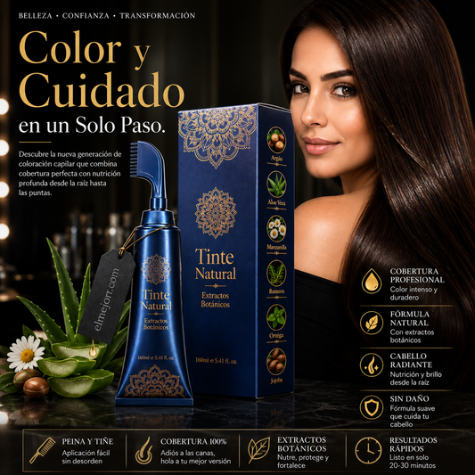 🌿💆‍♀️ Peine Tinte Capilar Herbáceo – Coloración Casera, Fácil Aplicación y Cabello Radiante en Minutos ✨🎨