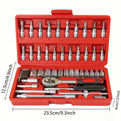 🔥 envío gratis 🔥46pcs rápido trinquete manguito llave kit