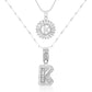 💖Paquete de 2 collares con colgante de inicial