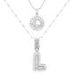 💖Paquete de 2 collares con colgante de inicial