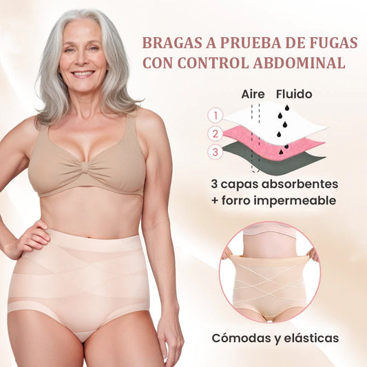 Bragas de control de vientre y elevación de caderas, de talle alto y transpirables