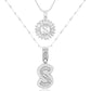 💖Paquete de 2 collares con colgante de inicial