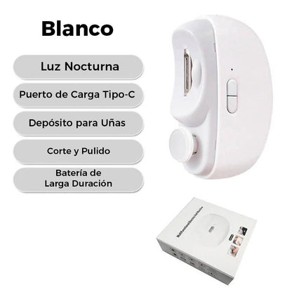 🔥Cortauñas eléctrico automático 2 en 1 con pulidor 【Seguro y práctico】