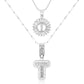 💖Paquete de 2 collares con colgante de inicial
