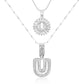 💖Paquete de 2 collares con colgante de inicial