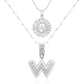 💖Paquete de 2 collares con colgante de inicial
