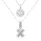 💖Paquete de 2 collares con colgante de inicial