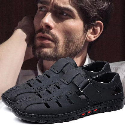 🔥Último día de rebajas: 50 %🔥 - Elegantes sandalias de cuero con suela hueca
