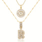 💖Paquete de 2 collares con colgante de inicial
