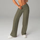 【Pantalones Holgados Cintura Alta】 Pantalones Rectos Versátiles para Mujer - Tejido Elástico Cómodo + Bolsillos Prácticos - Ideal para Trabajo, Paseos y Casa! ✨