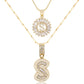 💖Paquete de 2 collares con colgante de inicial