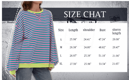 RANDIG LÅNGÄRMAD PULLOVER I OVERSIZED-MODELL FÖR KVINNOR