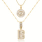 💖Paquete de 2 collares con colgante de inicial