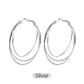 Pendientes de triple aro con diamantes