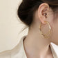 Pendientes de triple aro con diamantes