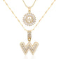 💖Paquete de 2 collares con colgante de inicial
