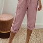 Pantalones capri de verano para mujer con detalles de encaje