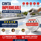 🛡️💧 Cinta Impermeable de Aluminio Reforzado – Sella Grietas, Techos y Tuberías, Resistente a la Intemperie y Temperaturas Extremas ☀️❄️