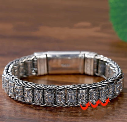 🍀✨ Pulsera de la Buena Suerte con Rueda de Oración – Energía Positiva, Estilo Elegante y Significado Espiritual para el Día a Día 🙏💫