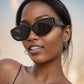 Gafas de sol retro estrechas estilo ojo de gato para mujer