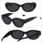 Gafas de sol retro estrechas estilo ojo de gato para mujer