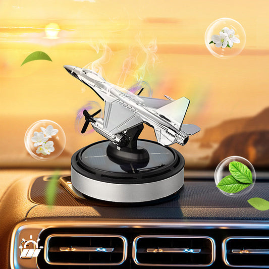 ☀️🚗 Difusor Solar Giratorio de Avión 🛩️🌀 Aromaterapia Sin Pilas, Gira con el Sol 🌞✨
