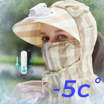 Sommar sval heltäckande solskyddshatt