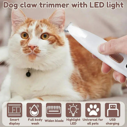 🐱Hårklippare för husdjur med LED-lampa🐕