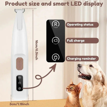 🐱Hårklippare för husdjur med LED-lampa🐕