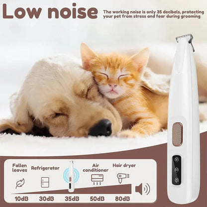 🐱Hårklippare för husdjur med LED-lampa🐕