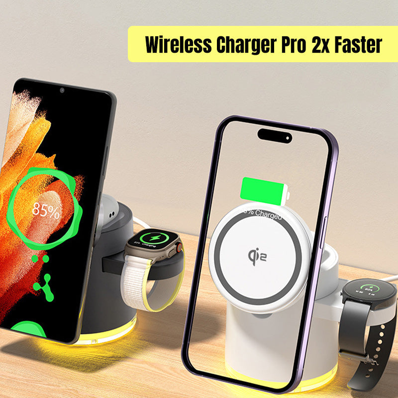 3-in-1 Magnetic Wireless Charger for Apple and Samsung