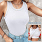💖¡Último día precio especial $29.99!💖 Camiseta sin mangas elástica acanalada con sujetador integrado