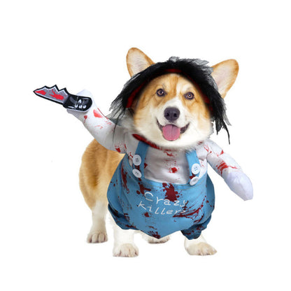 Halloween Cosplay Justerbara Roliga Speciella Kläder för Hund