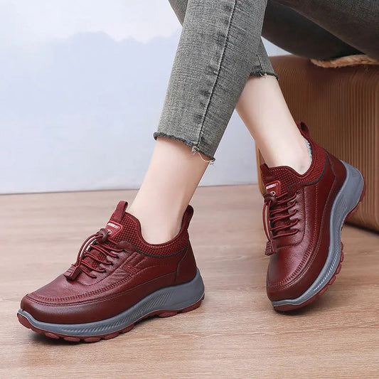 Thick Women's Fall and Winter Casual Shoes with Soft, Anti-slip Insoles