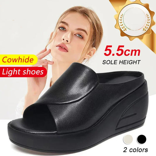 Sandalias con tacón inclinado de 5,5 cm de altura: comodidad, diseño elegante y perfectas para el uso diario 🌸