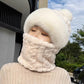 ❄️Bufanda y gorro de felpa abrigados y resistentes al viento para mujer