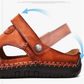 Sandalias de exterior transpirables de piel suave para hombre, talla grande